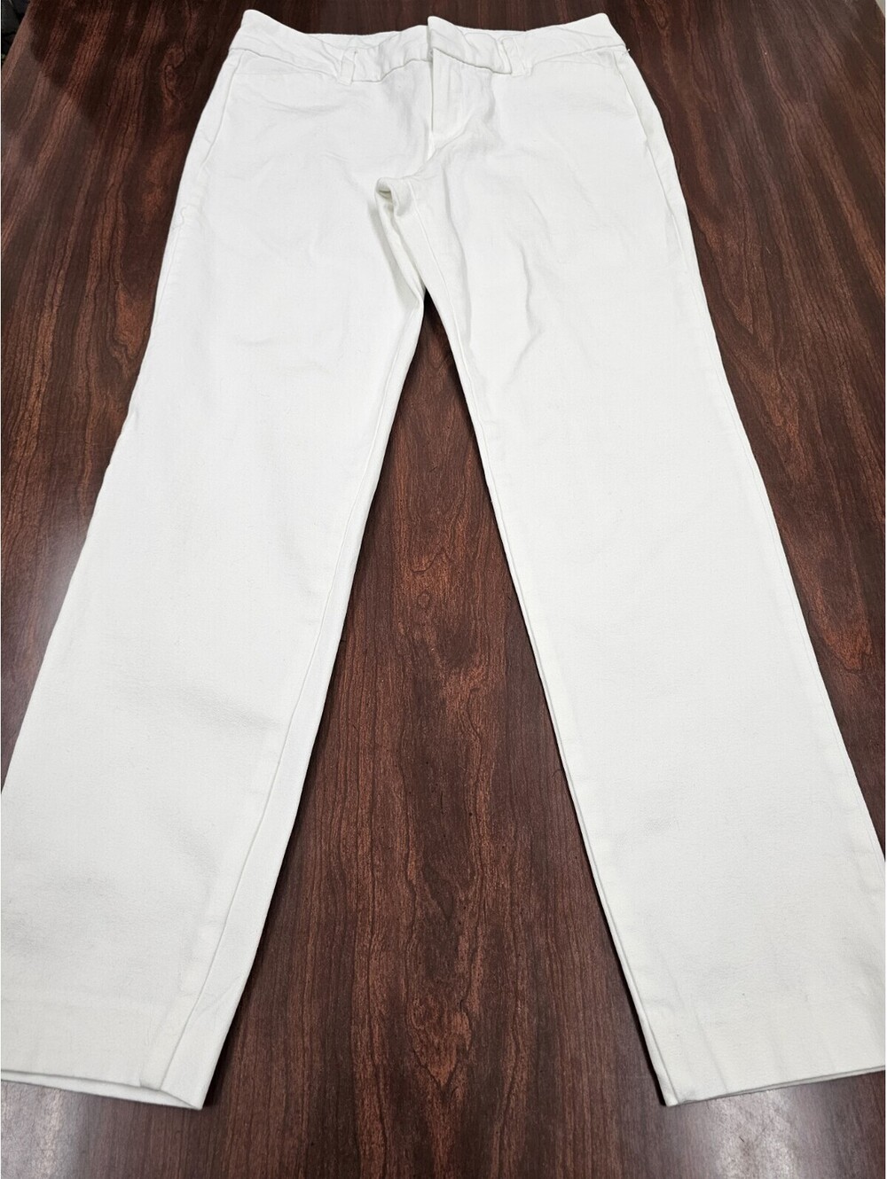 Old Navy Pixie Pants Women 27x24 Ivory Mid Rise Skinny Stretch Ankle Work Casual